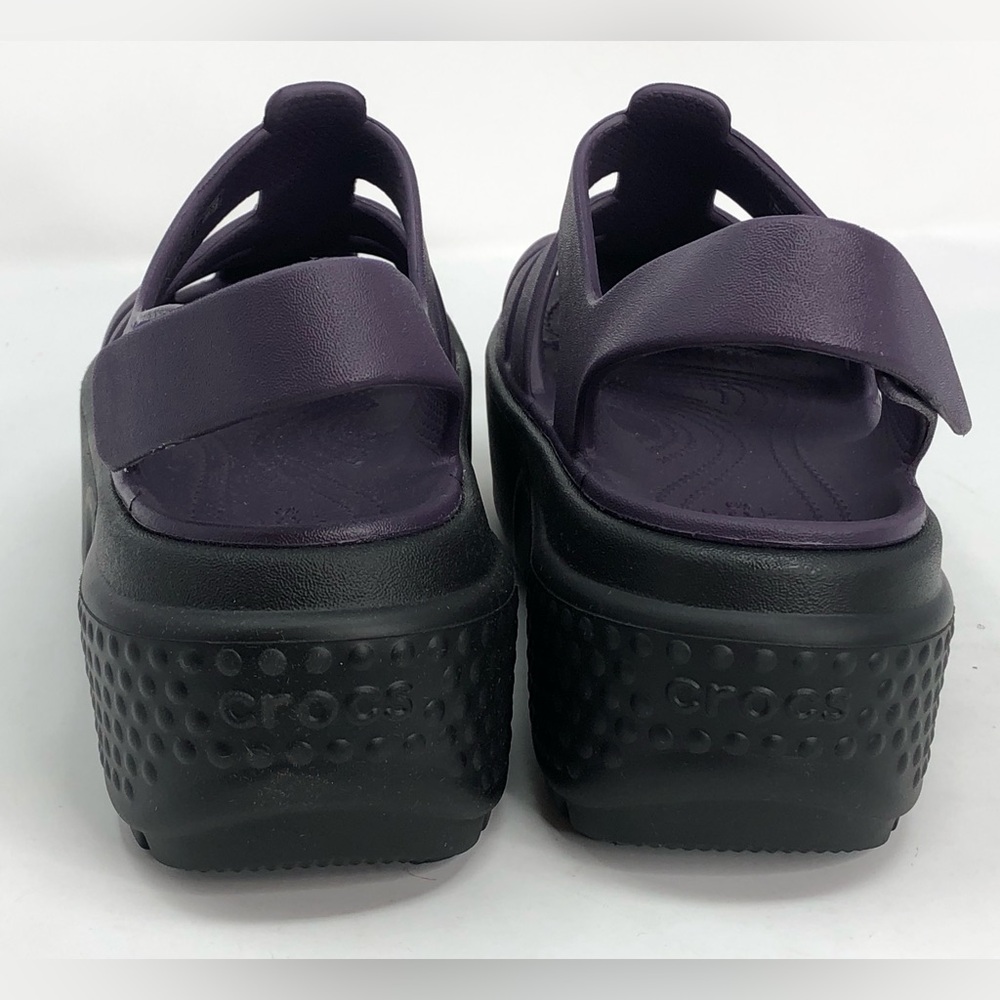 Crocs Women’s Stomp Fisherman Sandal 209938 Purple Black - Size 7 - Picture 5 of 10
